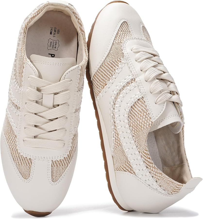 Project Cloud Leather Barefoot Shoes Women \u2013 Memory Foam Lace-Up Womens Sneakers \u2013 Ligh... | Amazon (US)