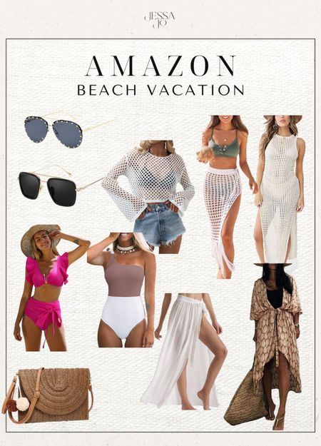 Amazon finds beach vacation cover up beach accessories sunglasses swimsuit 

#LTKswim #LTKunder100 #LTKunder50