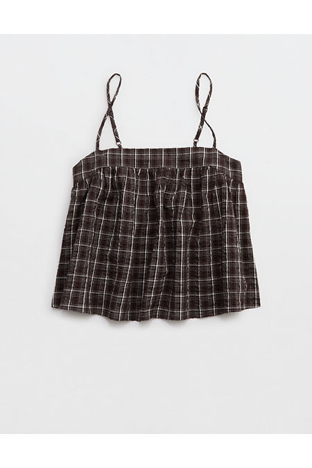 Aerie Seersucker Cami Top Women's Deep Earth XXS | Aerie