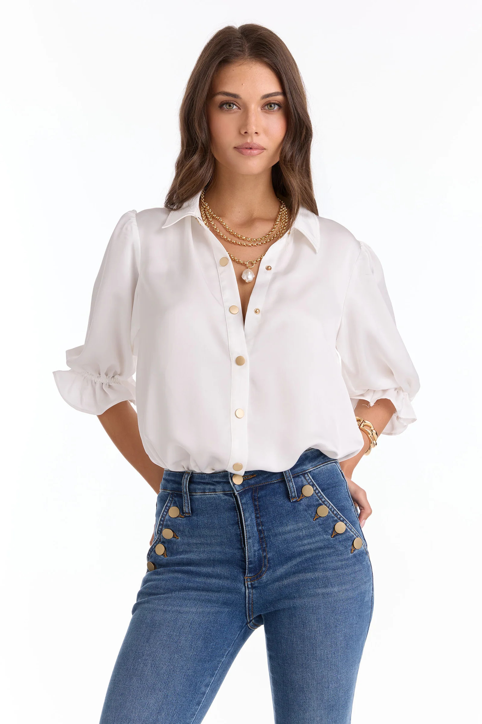 Monroe Silky Bodysuit - White | The Noli Shop
