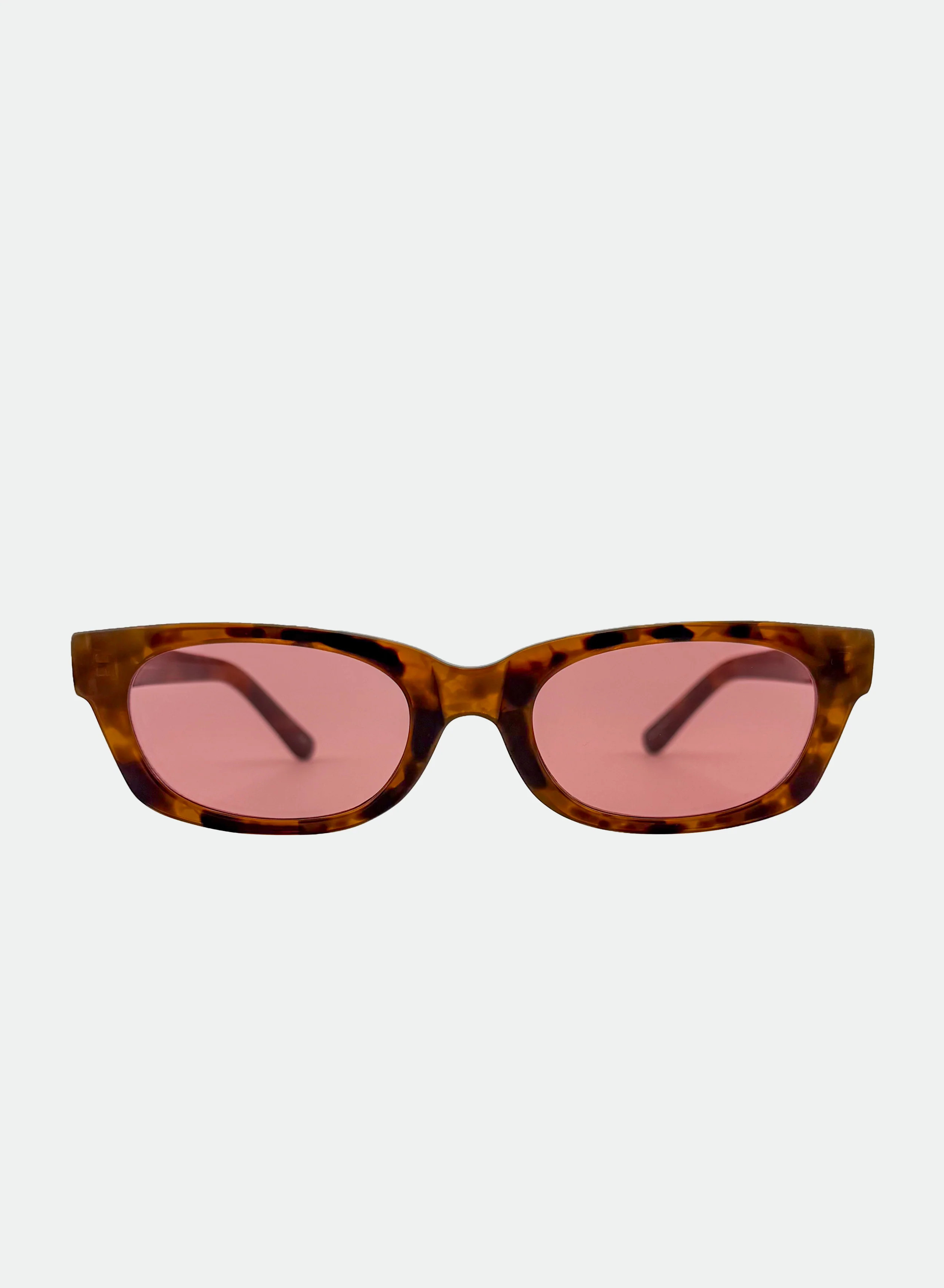 Pallas Tortoiseshell Wayfarer Sunglasses – Pink Lens | Otra Eyewear