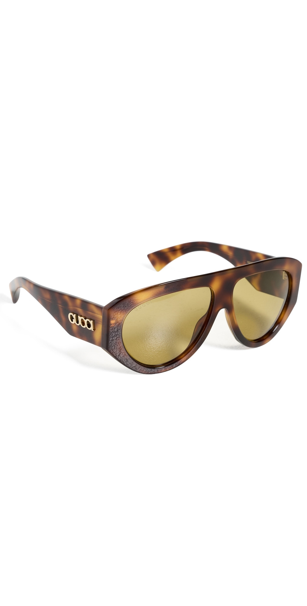 Gucci Signoria Sunglasses Havana-Havana-Green One Size | Shopbop