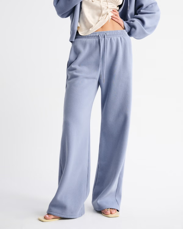 High Rise Sunday Wide Leg Sweatpant | Abercrombie & Fitch (US)
