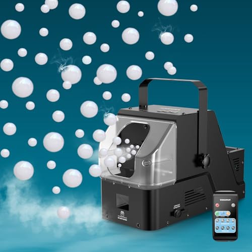 Fog Bubble Machine, 3-in-1 Smoke Bubble Machine, 450W Bubble Fog Machine with Remote Control, Col... | Amazon (US)