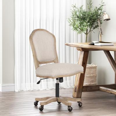 TinyHomie Beige SWIVEL and LIFT OFFICE CHAIR | Target