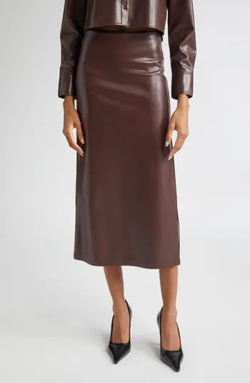 Alice + Olivia Maeve Faux Leather Midi Skirt | Nordstrom | Nordstrom