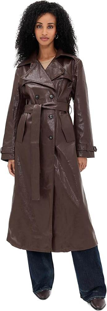 Women's Hutson Faux Leather Trench Coat | Amazon (US)