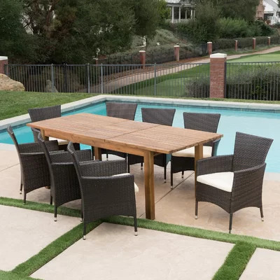 Swinney Rectangular 8 - Person 78.25" Long Dining Set with Cushions | Wayfair North America