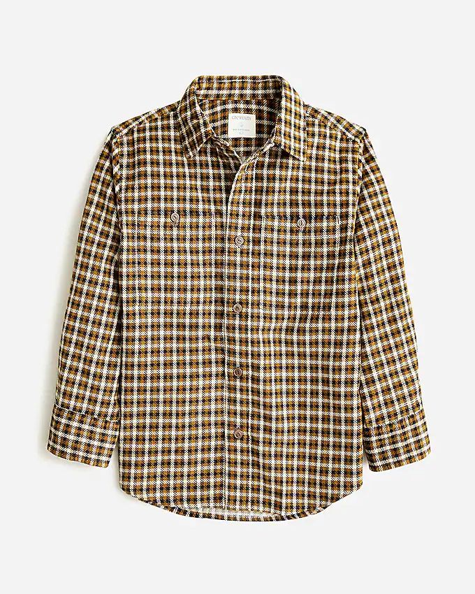 Wide-wale corduroy shirt-jacket in plaid | J.Crew US