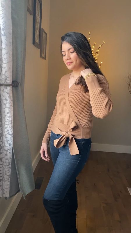 In love with this wrap top and the bow detail. In a medium - True to size. 

Amazon find // sweater // long sleeve // day date ootd // amazing quality 

#LTKFind #LTKstyletip #LTKunder50