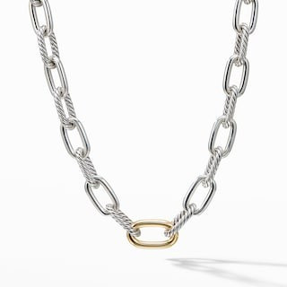 DY Madison Medium Necklace with 18K Bonded Gold, 11mm | David Yurman