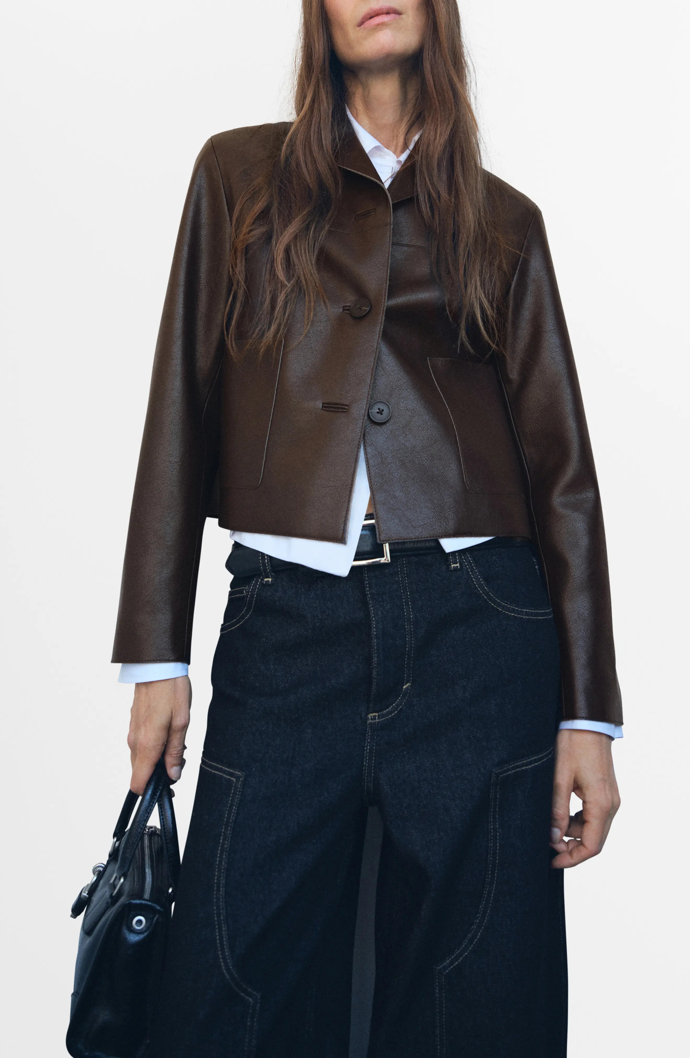 MANGO Faux Leather Jacket (Women) | Nordstrom | Nordstrom
