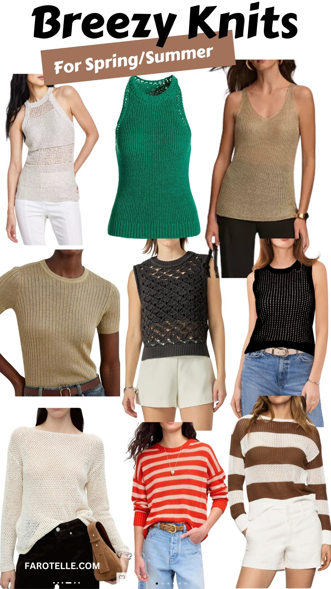 There are knits for every season! Check out this roundup of open-stitch knits perfect for the warmer weather. Style them with jeans for casual looks, white wide-leg pants for elevated casual, or dressy slacks for officewear 🖤 Sleeveless sweater, open-work sweaters, colorful Spring tops, Spring knits, Mango tops, Nordstrom fashion finds

#LTKStyleTip #LTKFindsUnder100 #LTKOver40