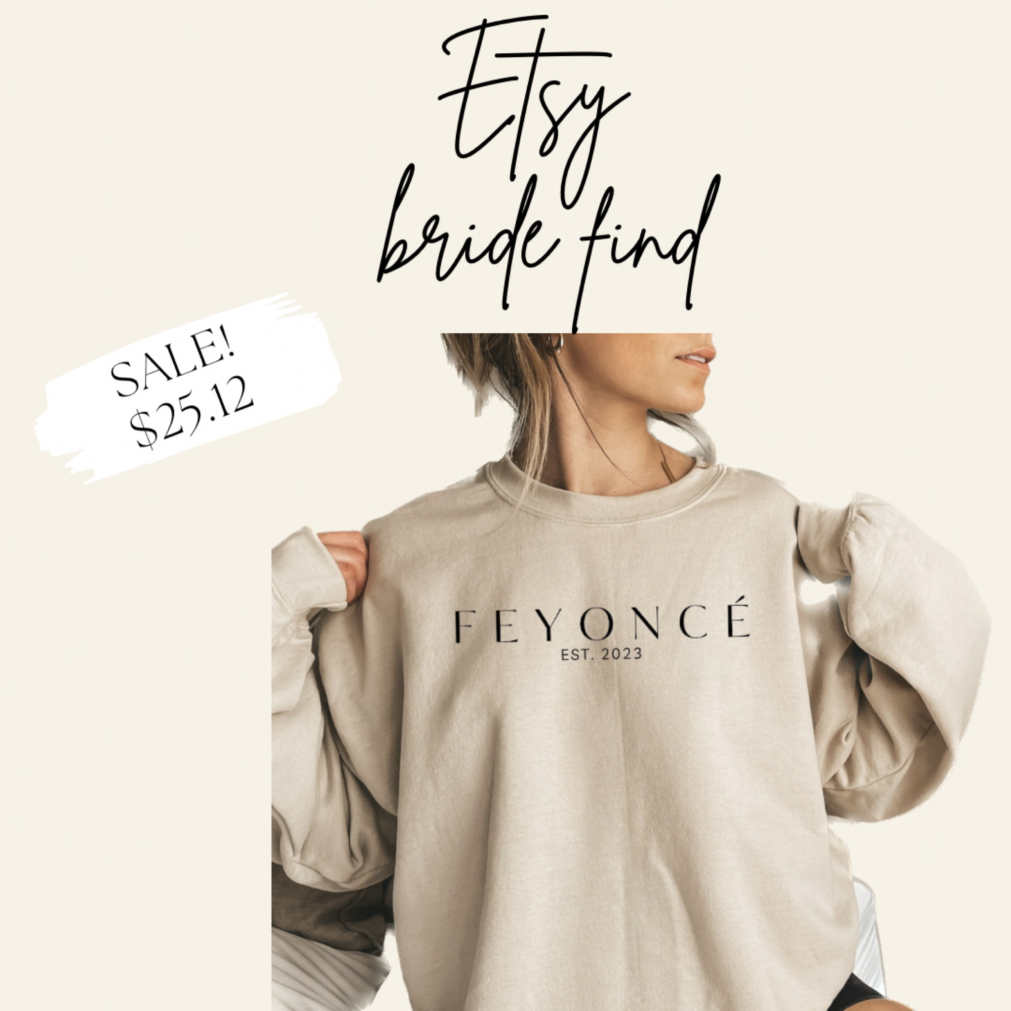 Etsy bride find 
Etsy bride crewneck
Bridal gift
Etsy bride gift
Gift for her
Gift for bride
Bridal shower
Registry 
Amazon wedding
Etsy wedding 
Honeymoon 
Engaged 
Engagement gift

#LTKwedding #LTKGiftGuide