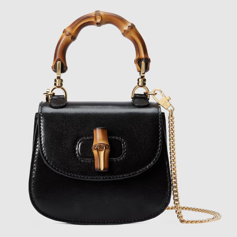GUCCI Bamboo 1947 Nano Bag, Black, Leather | Gucci (US)