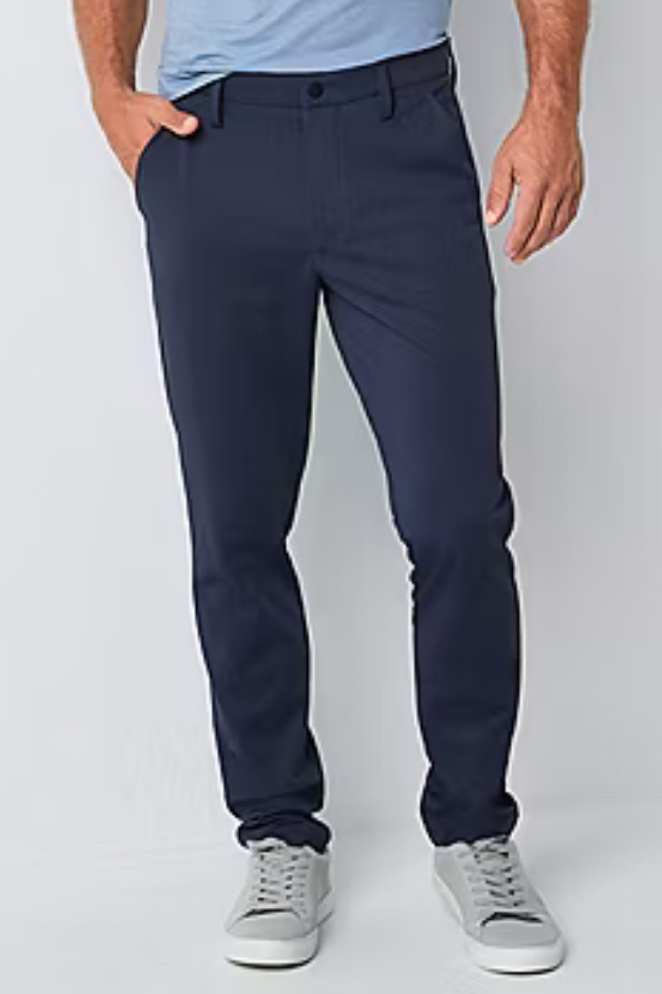 My husband bought these pants and went back and bought 4 more other colors! SUPER stretchy, SUPER comfortable! Lululemon dupe for sure! 