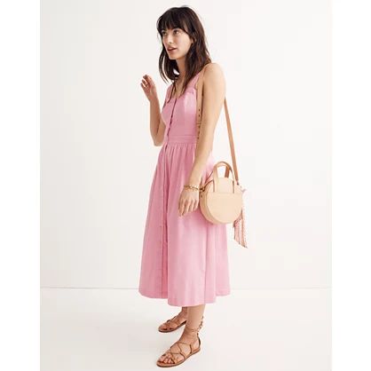Pink Fleur Bow-Back Dress | Madewell