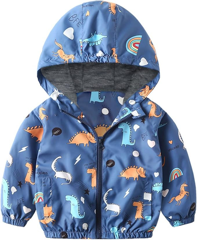 Toddler Girl Boy Spring Fall Windbreaker with Hoods Baby Zipper Hooded Outwear WindproofJacket Li... | Amazon (US)
