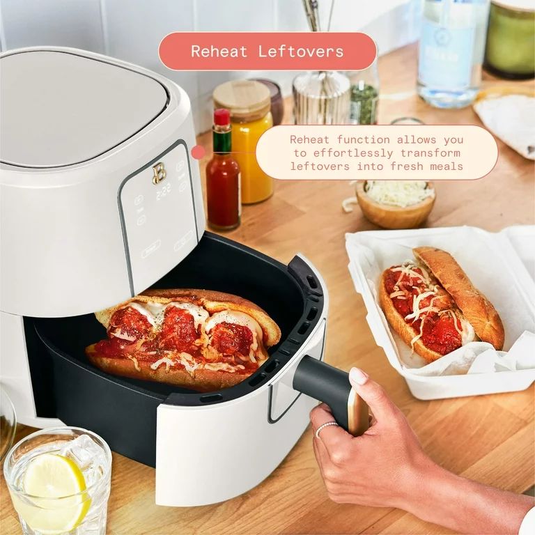 Beautiful 3 Qt Air Fryer with TurboCrisp Technology, White Icing by Drew Barrymore | Walmart (US)