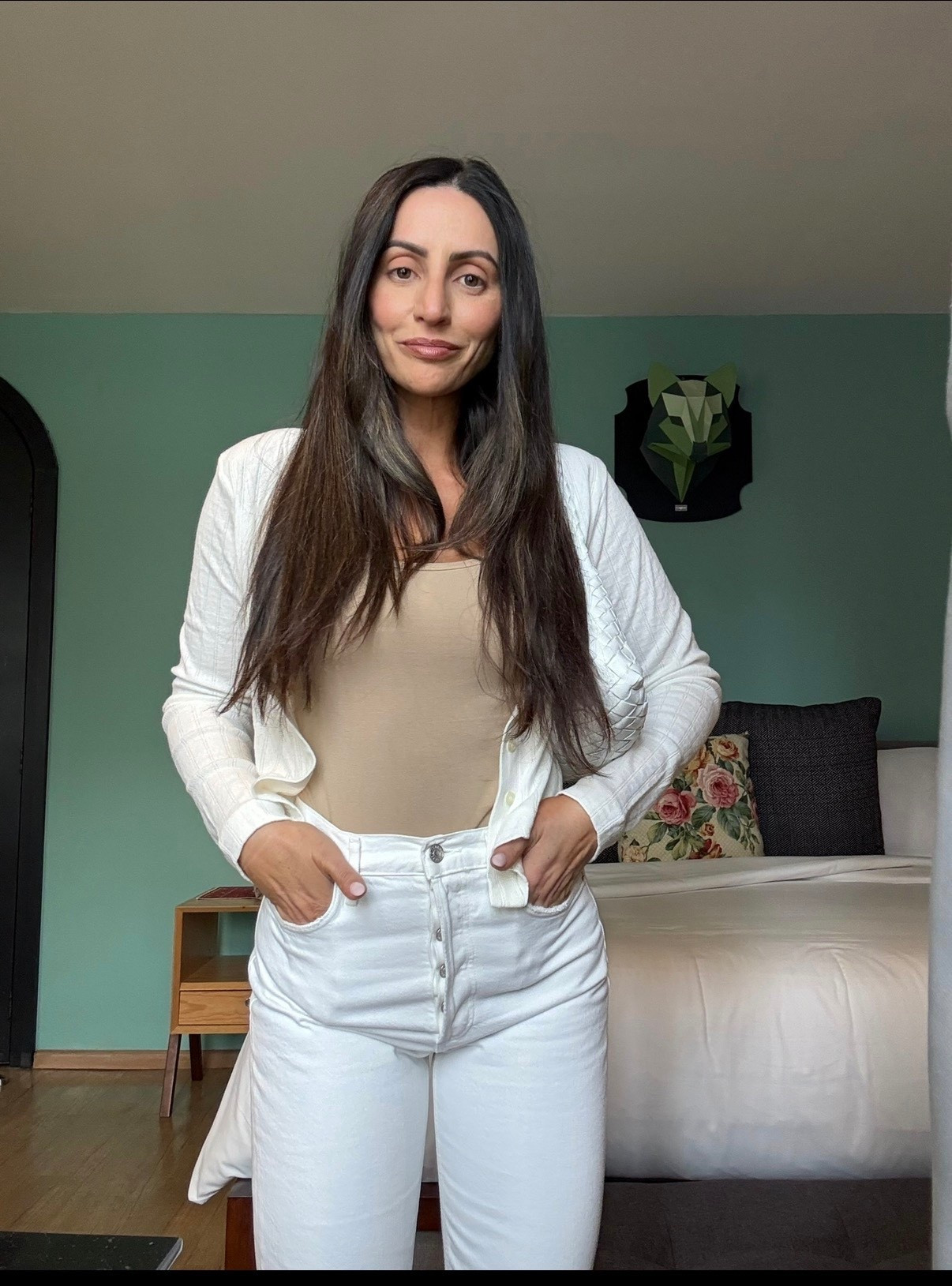 Size small tank and cardigan 
Size 26 denim 

#LTKOver40 #LTKFindsUnder100