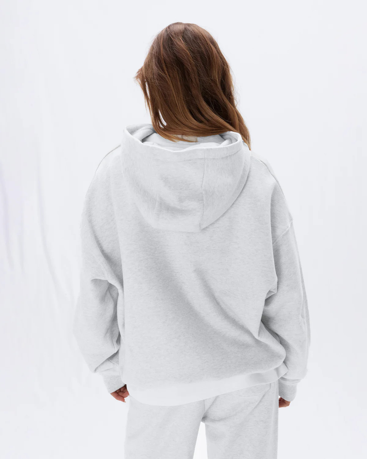 AS Oversized Hoodie - Light Grey Melange | Adanola UK