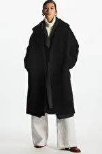 LONGLINE QUILTED LINER COAT - BLACK - Padded Jackets - COS | COS (US)