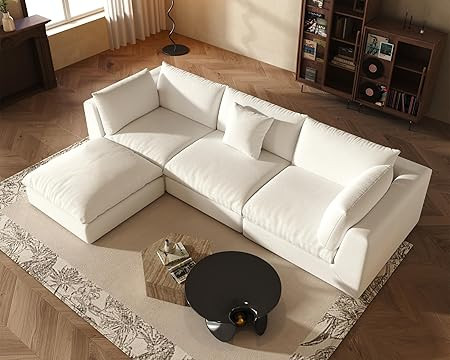 Fajiani Oversized Modular Sectional Sofa,Cloud Couch Deep Seat Sofa Cushion Covers Removable, Ove... | Amazon (US)