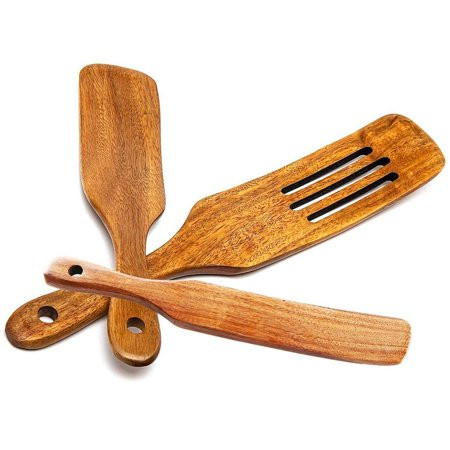 3Pcs Wooden Spurtles Set Wooden Spatula Slotted Spatula for Stirring Mixing Serving Kitchen Cooking  | Walmart (US)