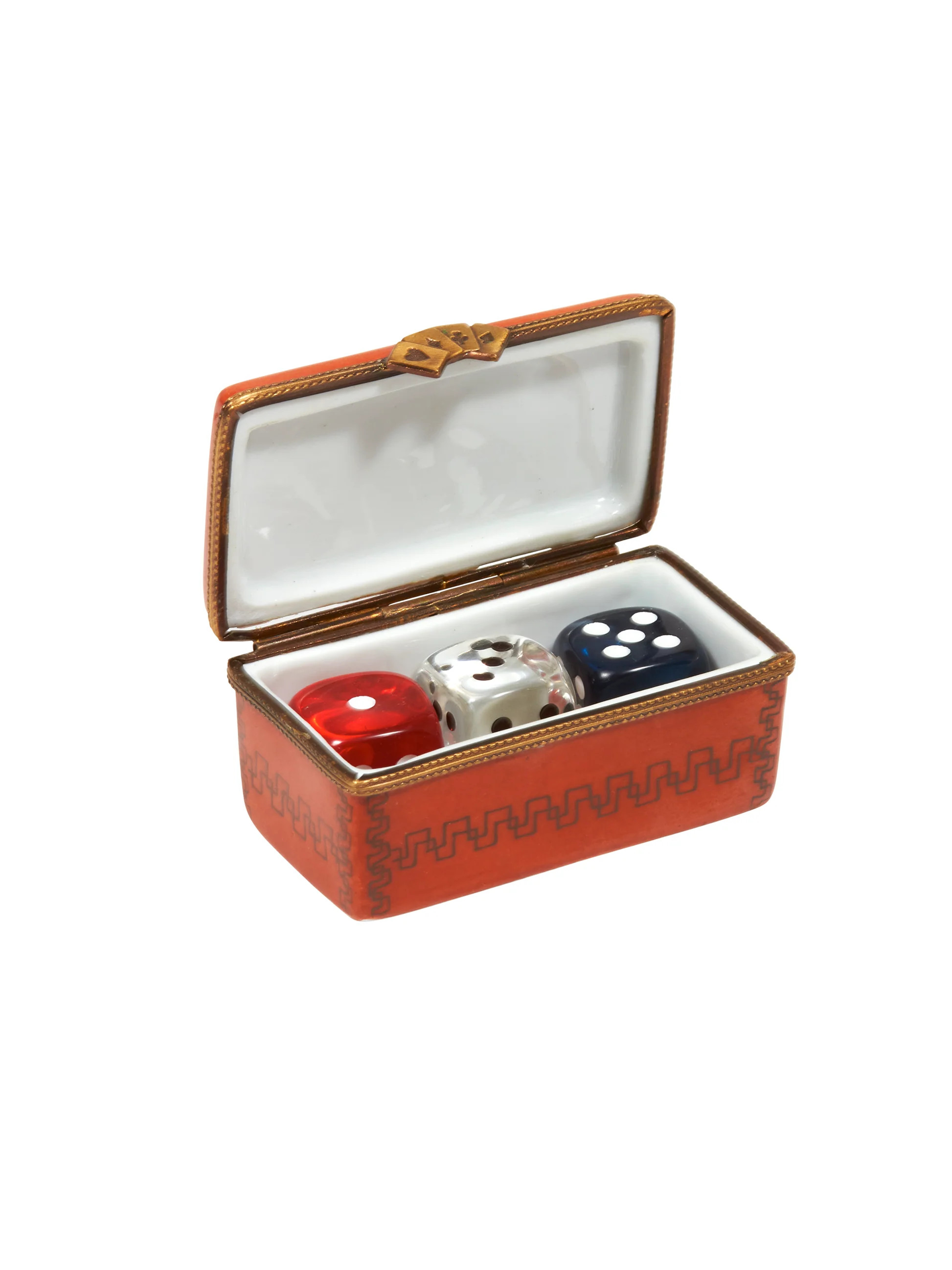 Vintage 1930s Limoges Gambler's Dice Box | Weston Table