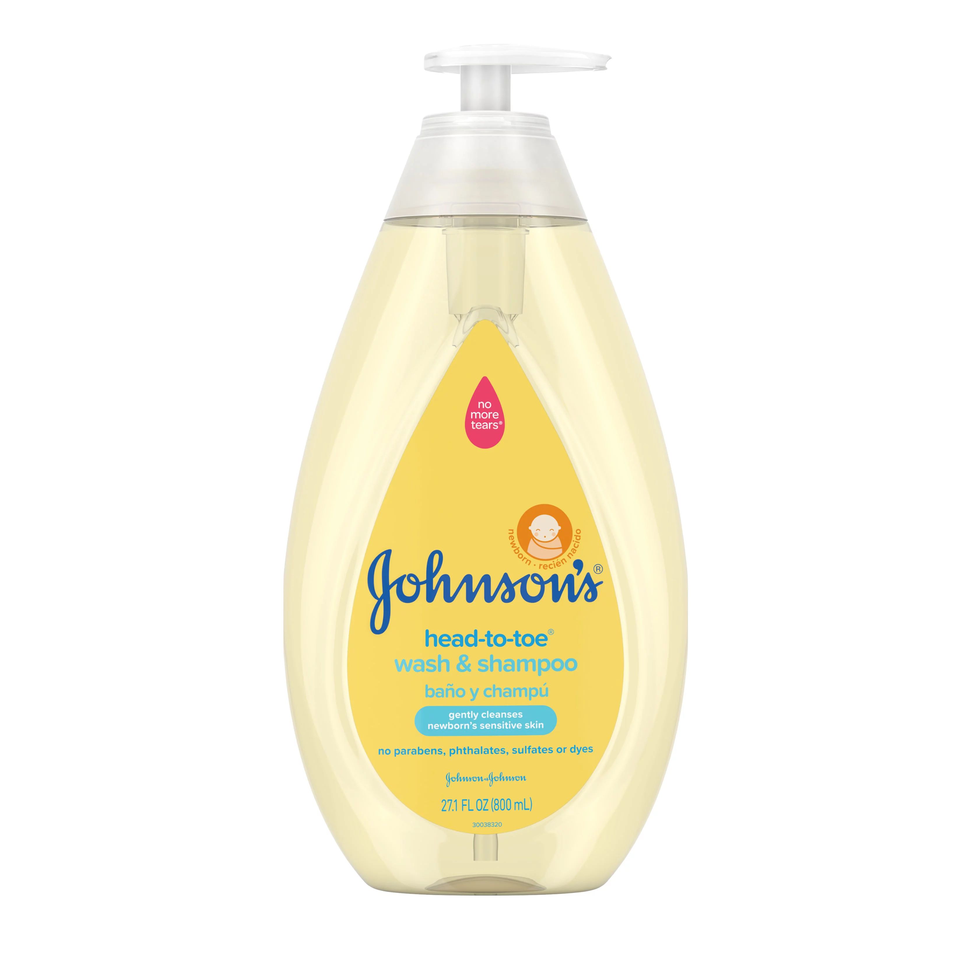 Johnson's Head-To-Toe Tearless Gentle Baby Wash & Shampoo, 27.1 fl. oz | Walmart (US)