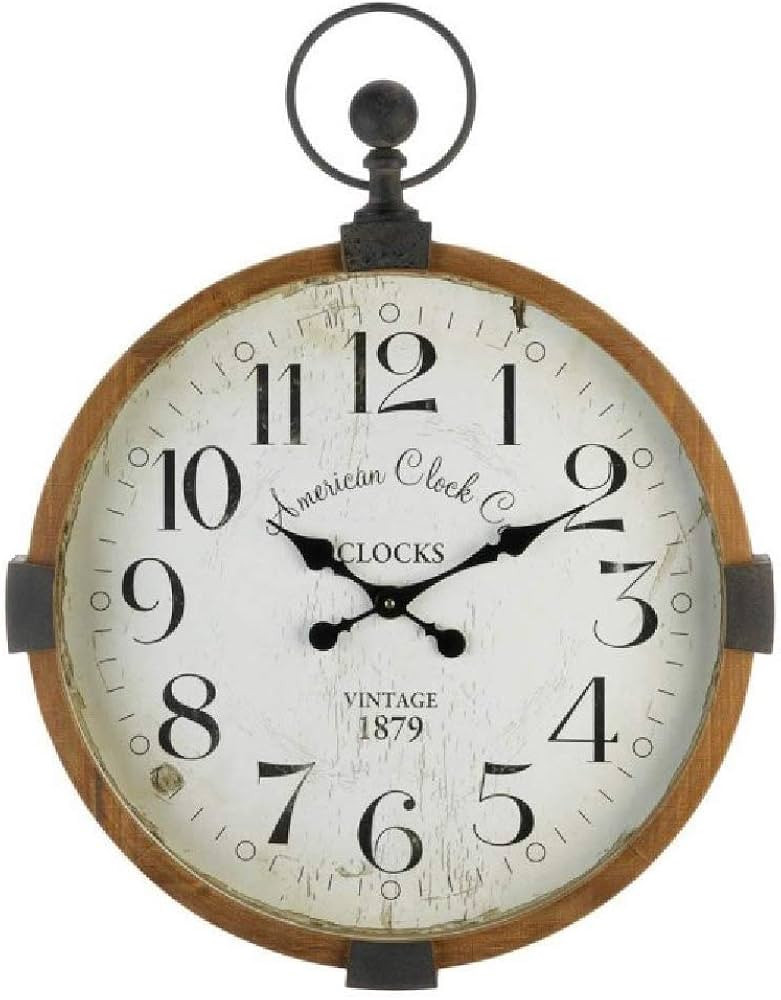 Vintage Industrial Wall Clock 23.75x30.5x3" | Amazon (US)