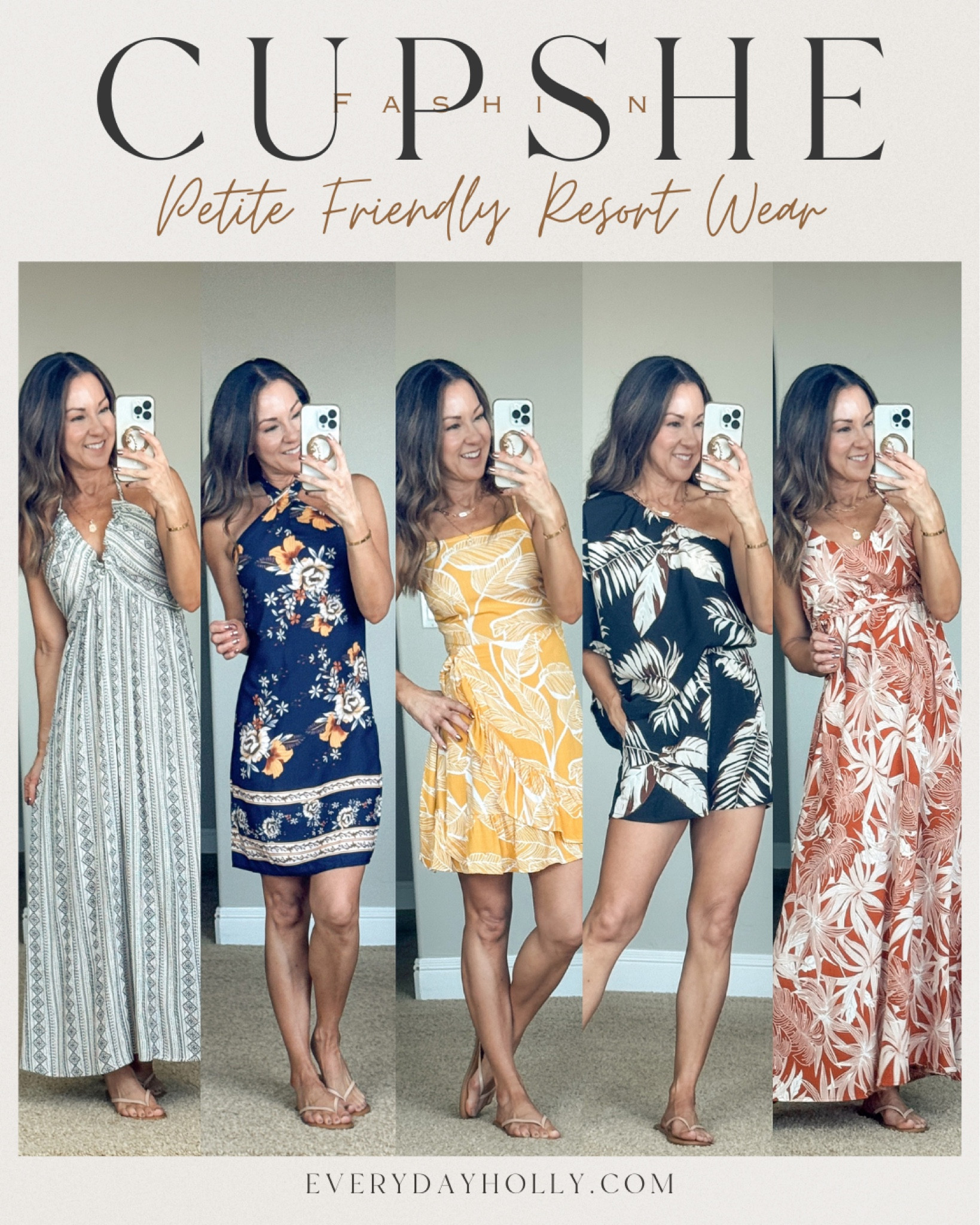 Resortwear Outfits Cupshe

Use code HOLLYS15 for 15% off orders $65+ or HOLLYS20 for 20% off orders $109+

Everything is unaltered -I am wearing size XS in all styles- Blue floral halter neck dress, floral maxi dress, yellow wrap dress, one shoulder romper

Resort wear  Resort style  Vacation  Vacation outfits  Dress  Maxi dress  Strapless dress    Romper  Vacation dresses  Trendy fashion  Women’s fashion  Petite fashion 


#LTKsalealert #LTKtravel #LTKfindsunder50