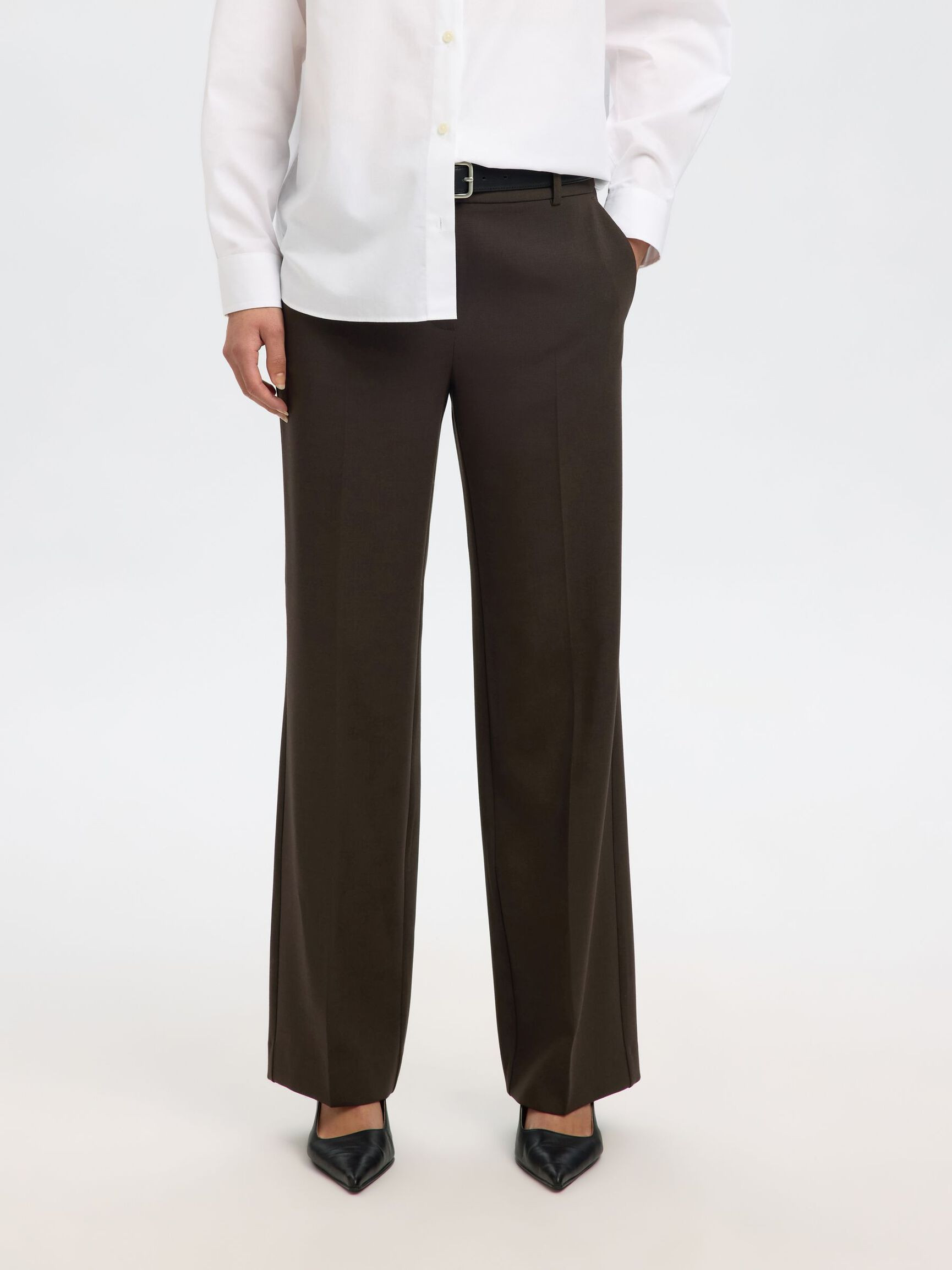 TAILORED WIDE LEG BROEK | Selected
