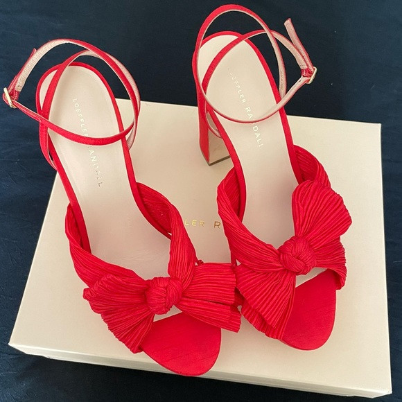 Loeffler Randall's Natalia Pleated Bow Platform Sandals size 9 | Poshmark