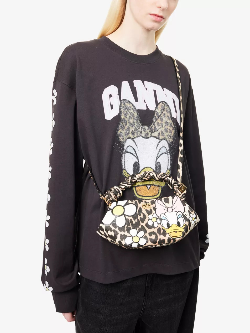 GANNI x Disney Bou Daisy Duck Mini Faux-Leather Bag | Selfridges