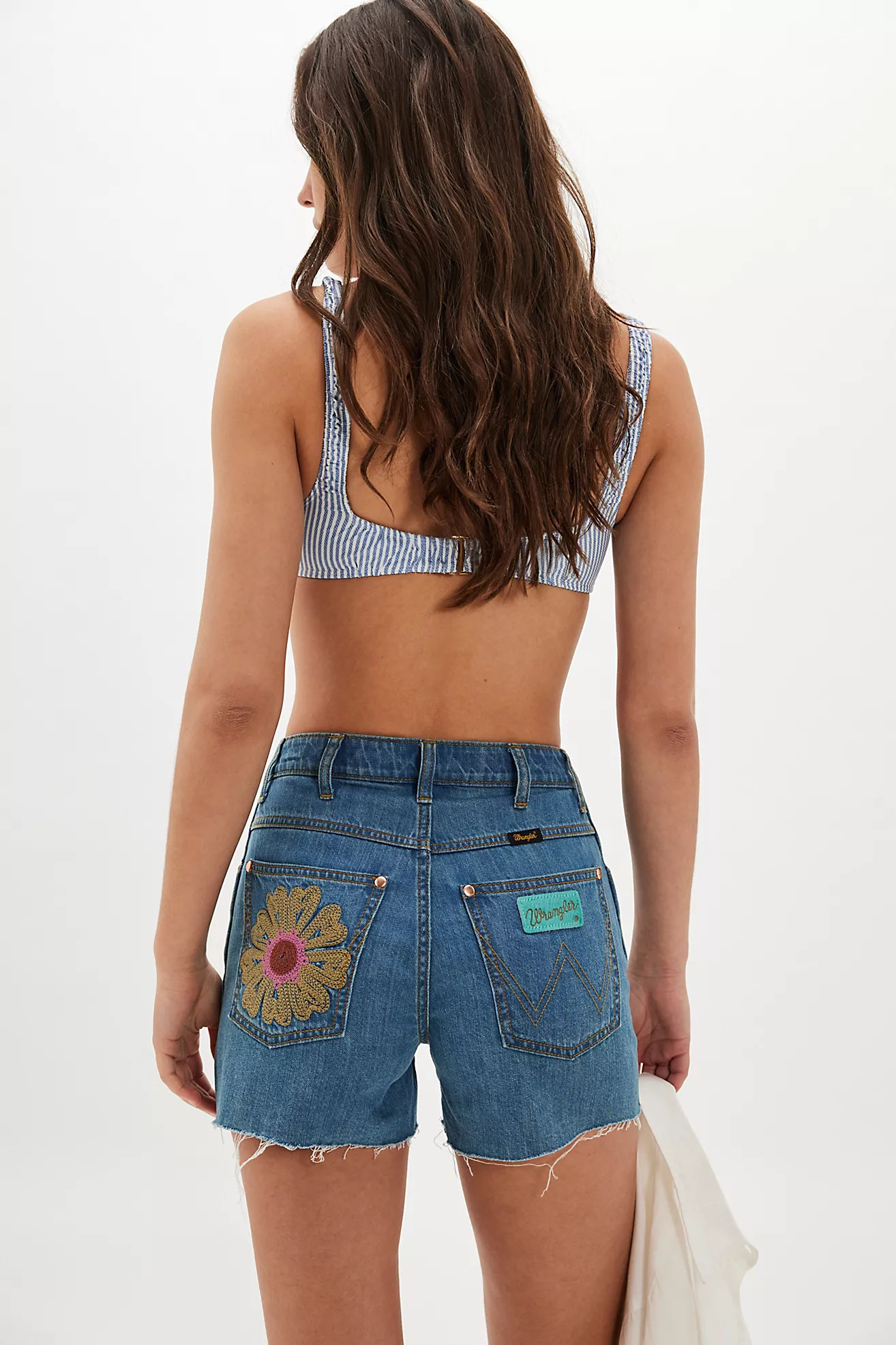 Wrangler X Lainey Wilson Embroidered Cowboy Shorts | Free People (Global - UK&FR Excluded)