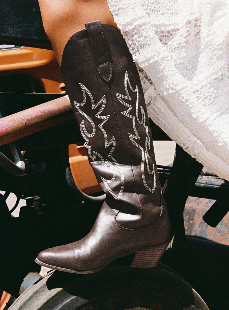 Billini Urson Boots Chocolate / White | Princess Polly US