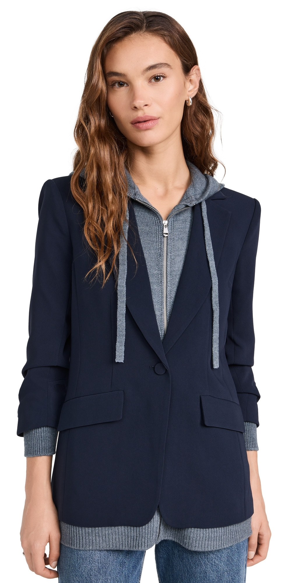 Cinq à Sept Sweater Knit Khloe Blazer Navy/Heather Grey 2 | Shopbop