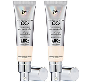 A-D IT Cosmetics CC Cream Duo with SPF50 Auto-Delivery | QVC