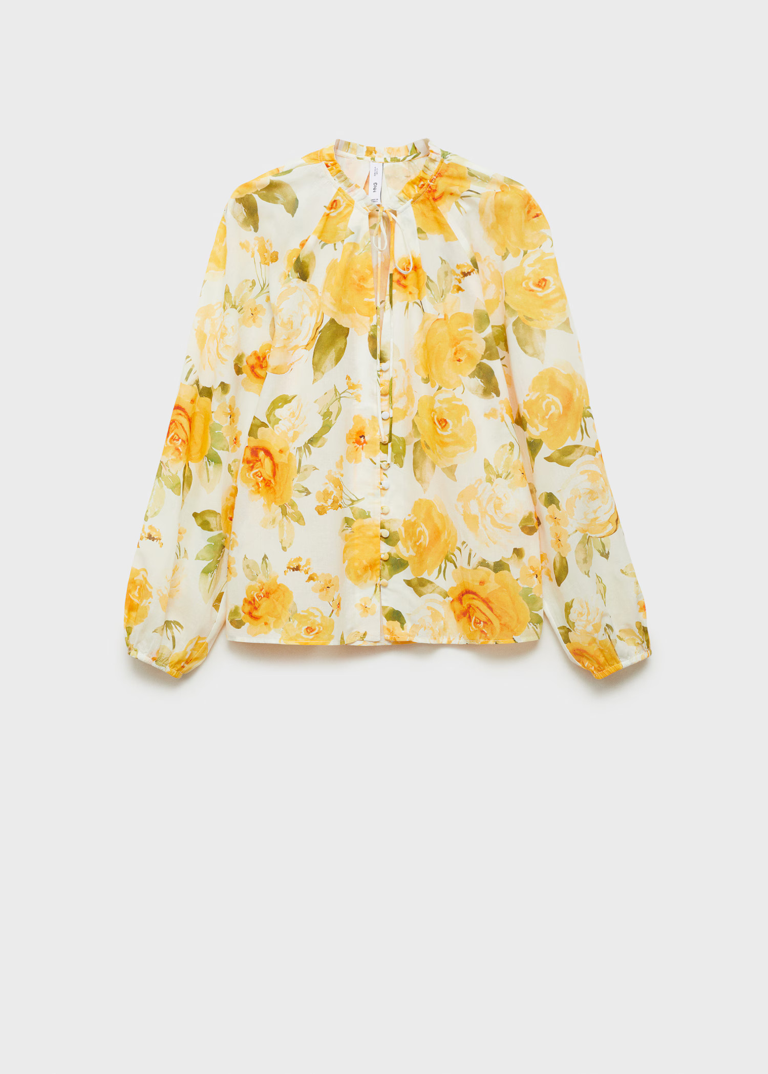 Floral cotton blouse - Women | MANGO United Kingdom | MANGO (UK)