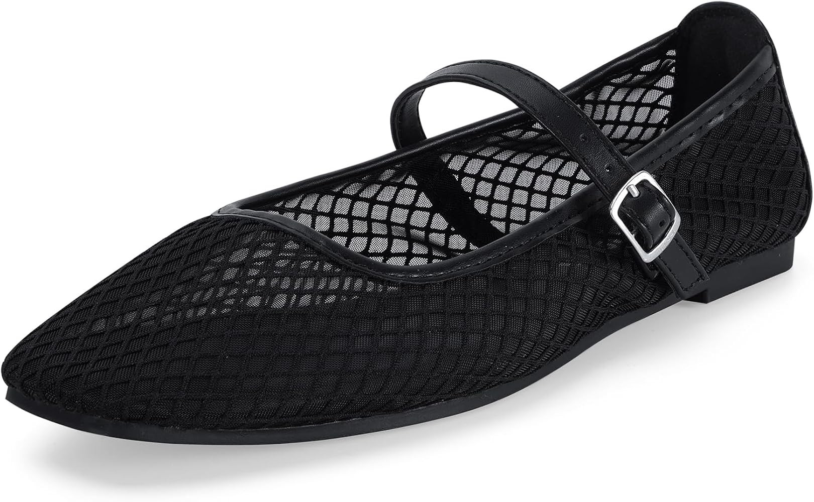 mazeskin Womens Memory Foam Mesh Ballet Flats Shoes Ladies Comfortable Buckle Strap Ballerina Sho... | Amazon (US)