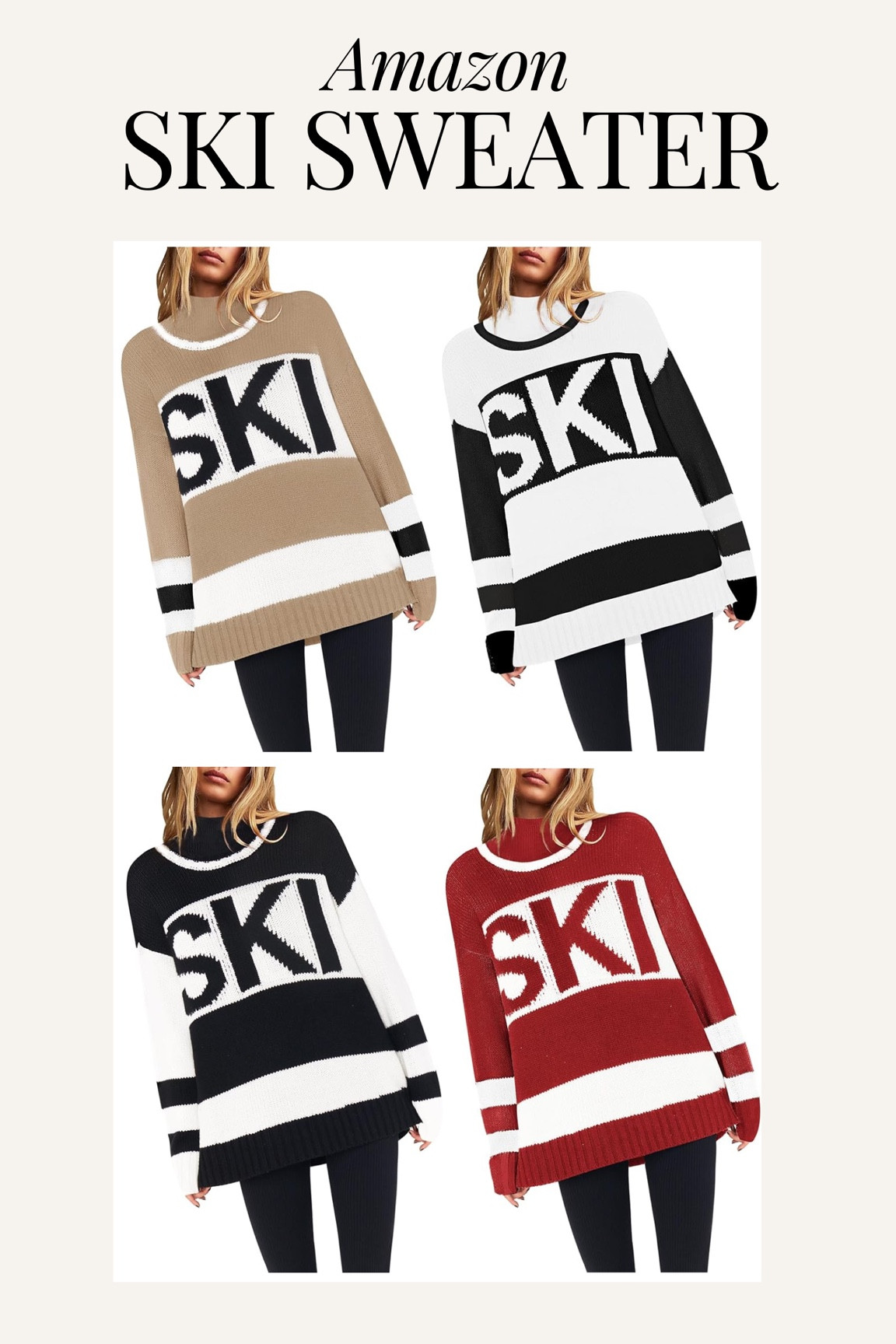 Amazon ski sweater! Apres ski outfit, affordable ski sweater, ski style, winter style, quiet luxury style, chic ski style 

#LTKSeasonal #LTKStyleTip #LTKTravel
