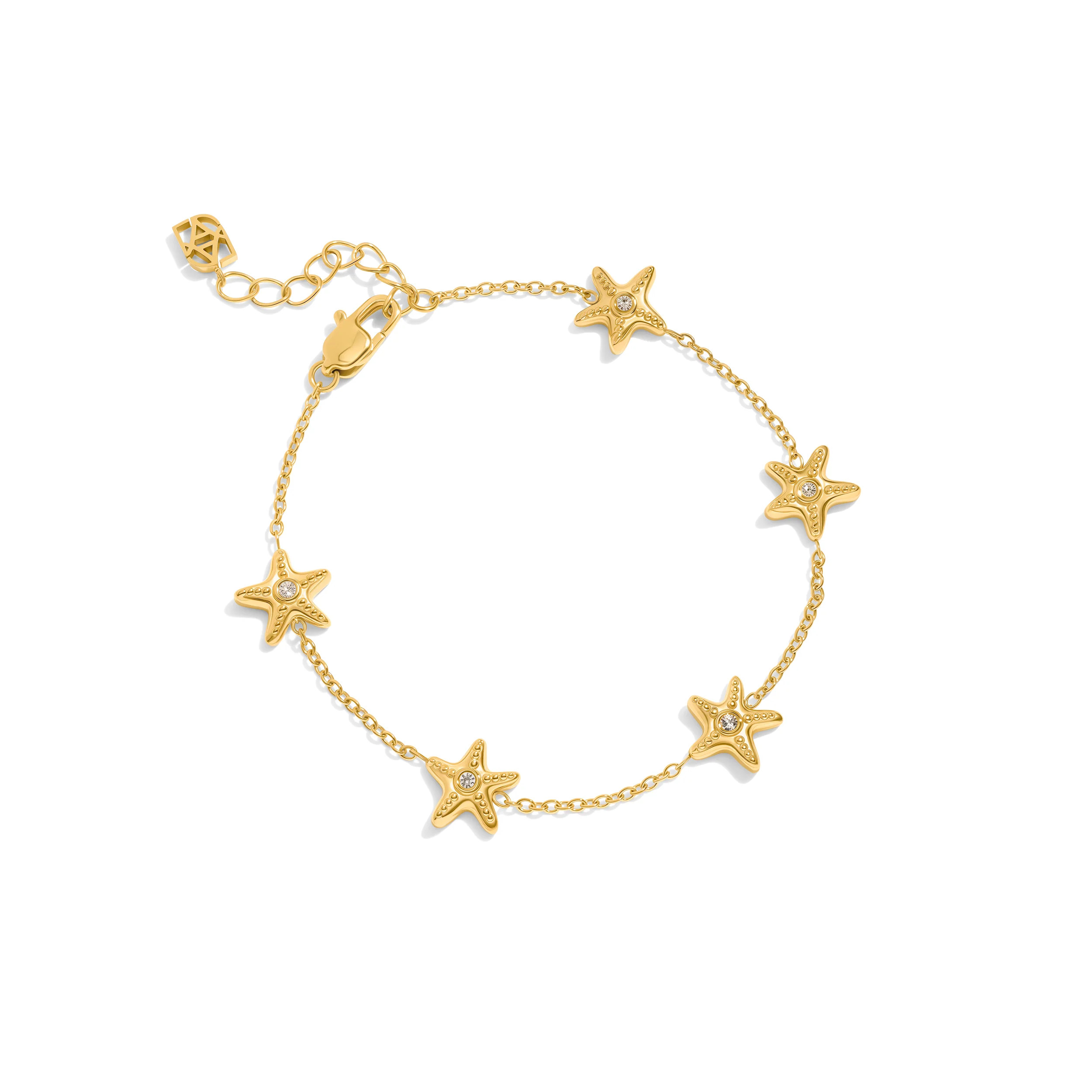 Multi Starfish Anklet (Gold) | Abbott Lyon