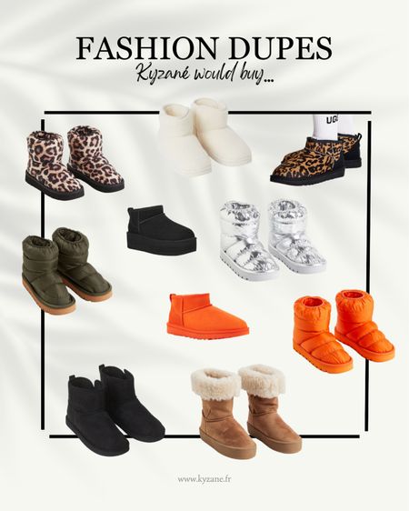 Affordable alternative to UGG boots - available in camel, khaki, orange , animal printed, silver, white and black colors 

#LTKeurope #LTKfit #LTKshoecrush