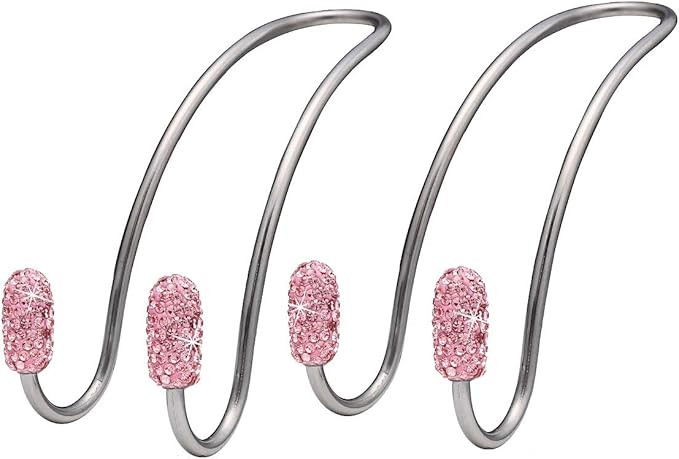 JOJOY LUX 2 Pack Seat Back Organizers, Bling Diamond Universal Organizer Hooks Car Headrest Hangers  | Amazon (US)