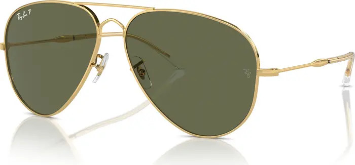 58mm Old Pilot Polarized Aviator Sunglasses | Nordstrom