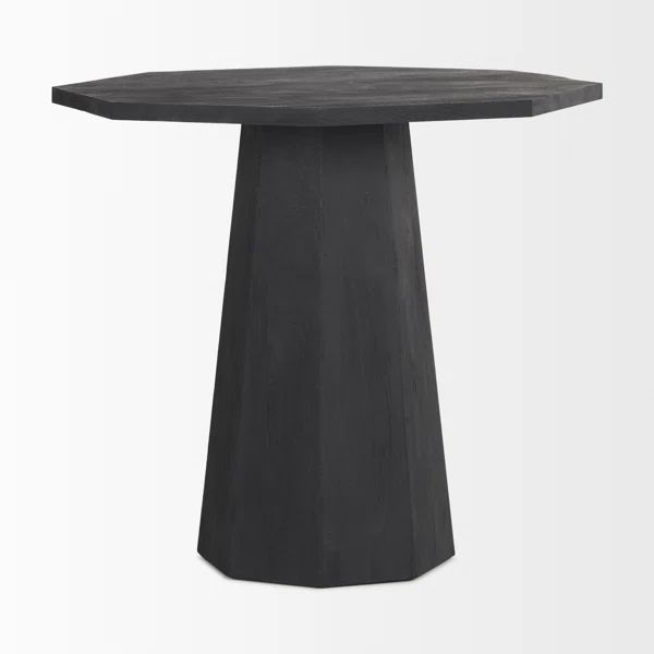Blockton 30.5'' tall Solid Wood Pedestal End Table | Wayfair North America