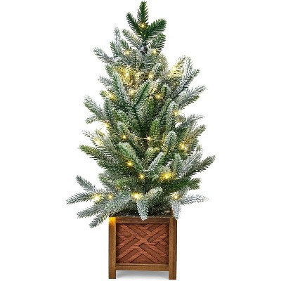 Small Christmas Tree with Lights, 24 Inch Prelit Artificial Mini Christmas Tree | Target