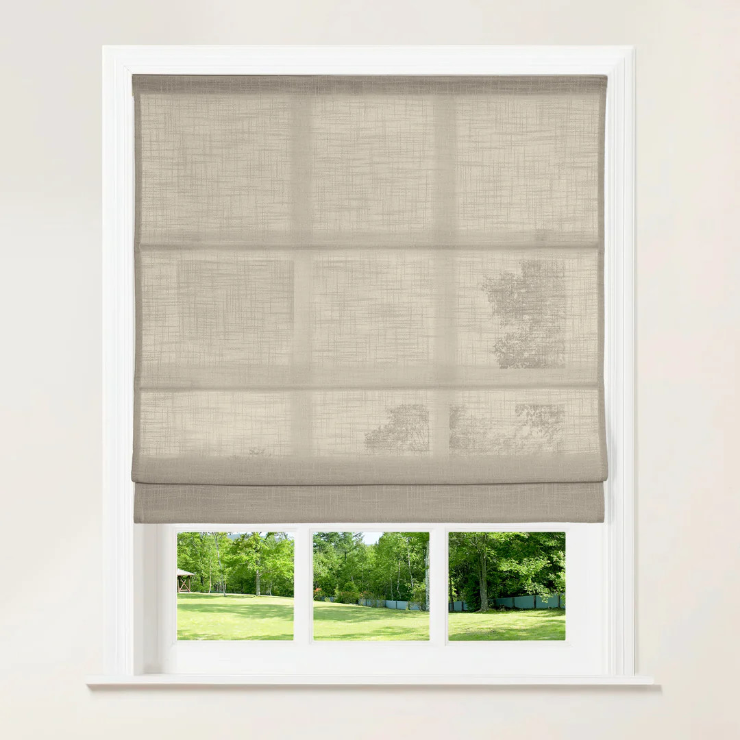 Lille Linen Roman Shades for Windows Custom Cordless Blackout Shades | Homerilla
