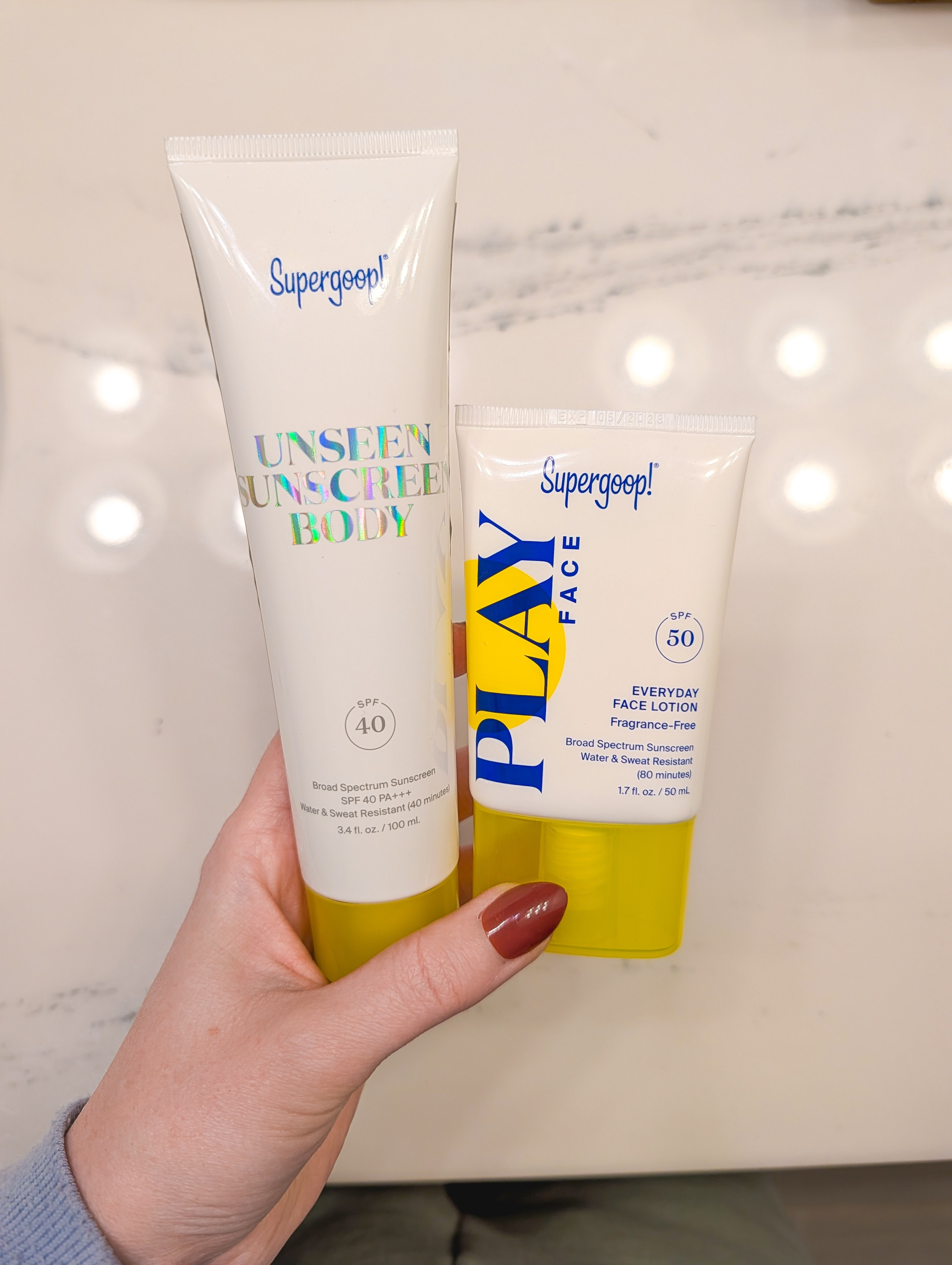 Must have daily sunscreen duo! Supergoop unseen sunscreen goes on completely clear. Play face SPF is a non-negotiable to prevent aging and wrinkles. SPF 40-50+

#LTKmorningroutine #LTKselfcare #LTKBeauty